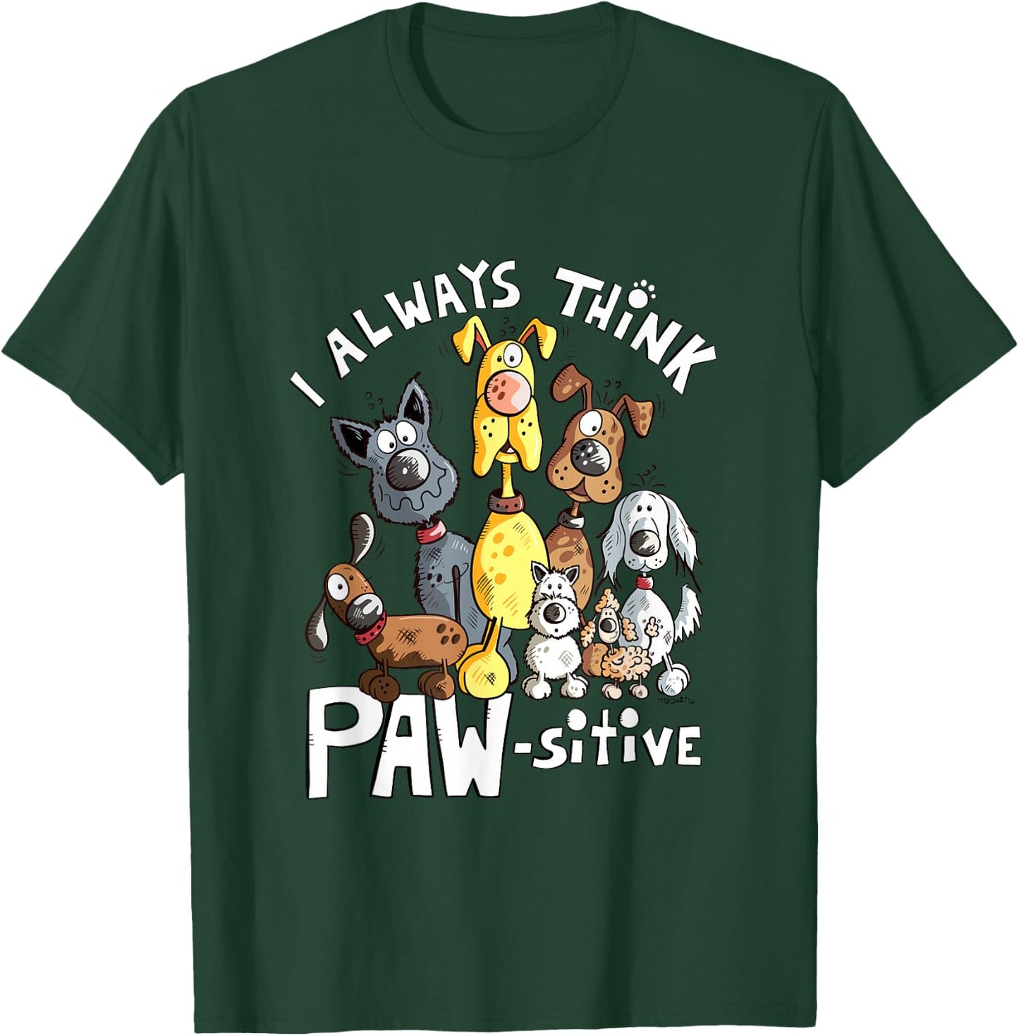 Colorful Dog Stack I Dog Team T-Shirt - T-Shirt | Forest