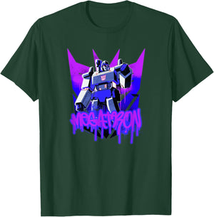 Transformers Megatron Graffiti Painted Wall Portrait T-Shirt - T-Shirt | Forest