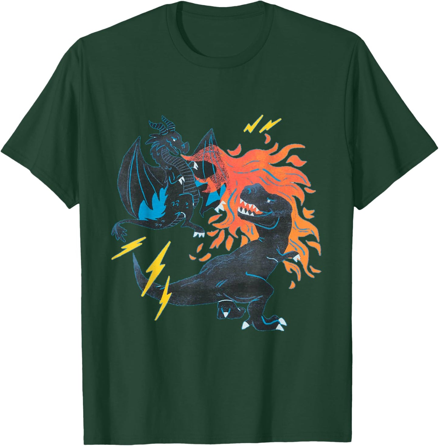 Knight Boy Dinosaurs and Dragons Sci fi T-Shirt - T-Shirt | Forest