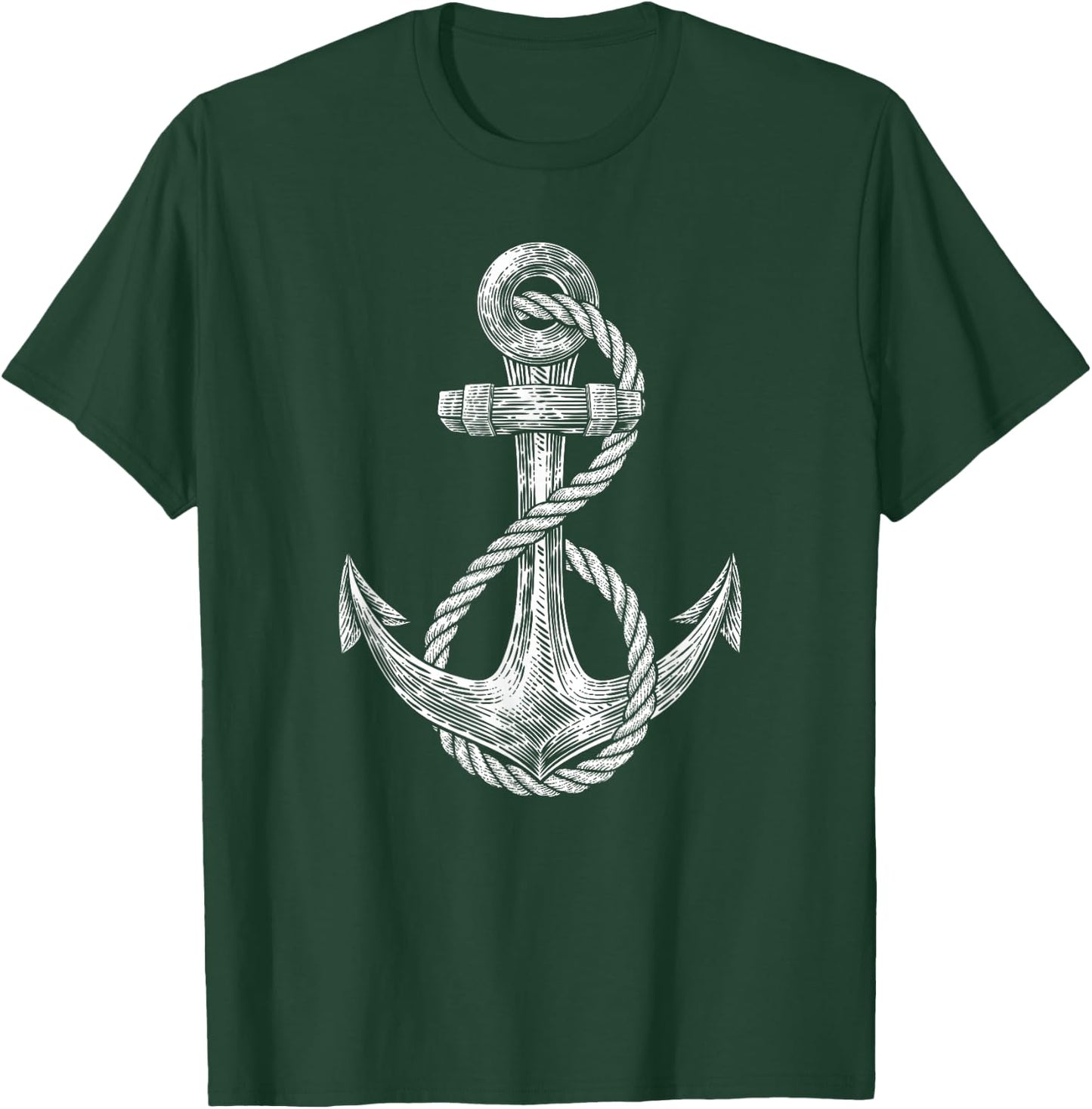 Anchor Rope Nautical Sailing Sail Sea T-Shirt - T-Shirt | Forest