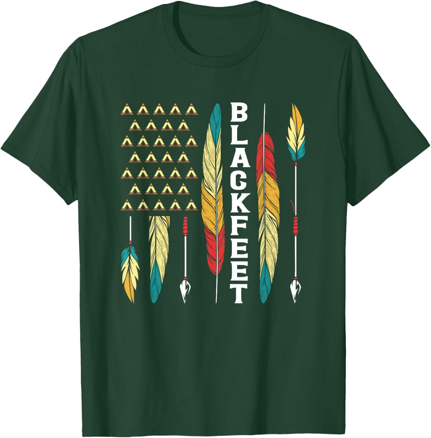 Blackfeet Flag Native Pride American Indian Tribe Blackfeet T-Shirt - T-Shirt | Forest