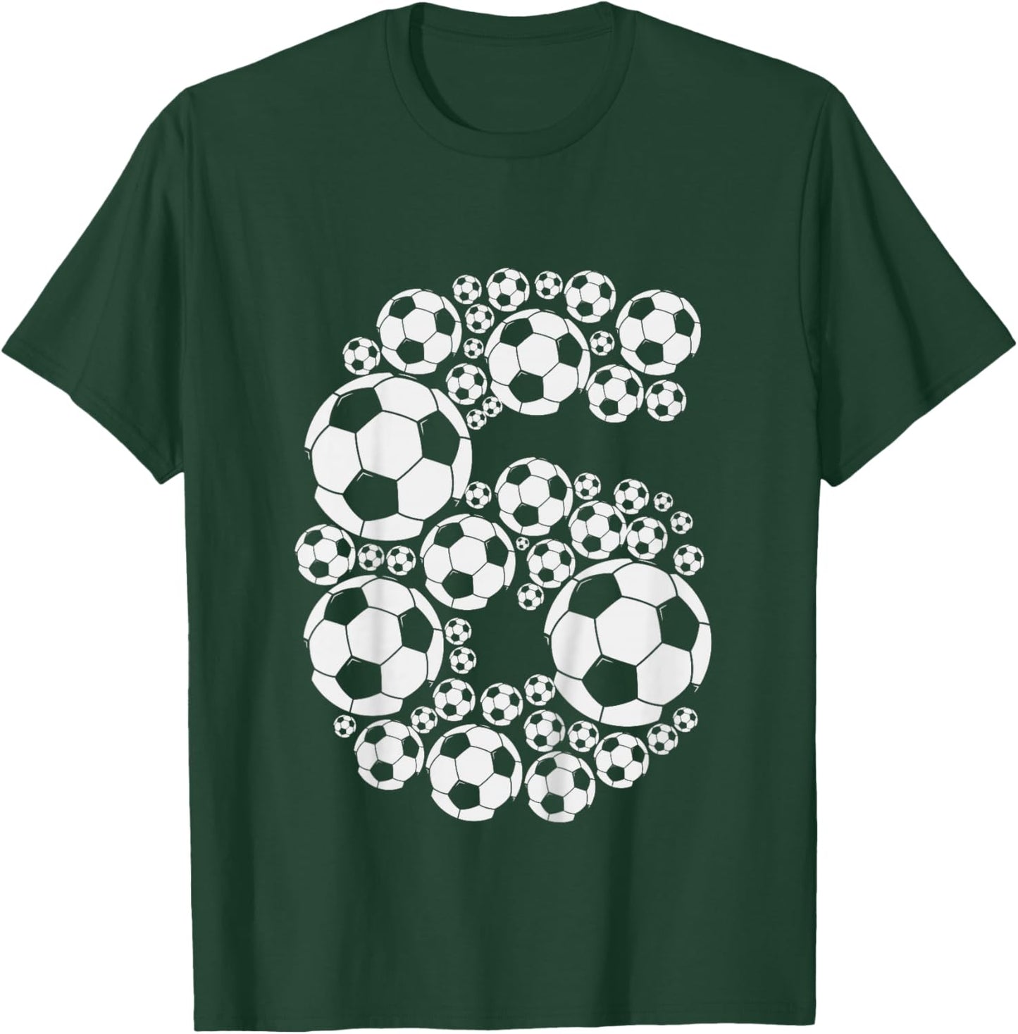 Kids Graphic Soccer 6Th Birthday Boys 6 Years T-Shirt - T-Shirt | Forest