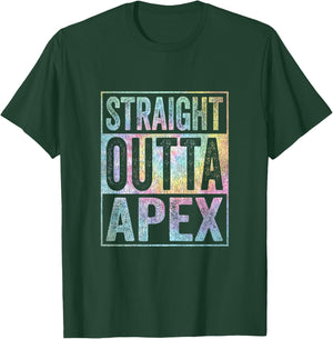 Retro Apex Stuff Clothing Straight Outta Apex Tie Dye T-Shirt - T-Shirt | Forest