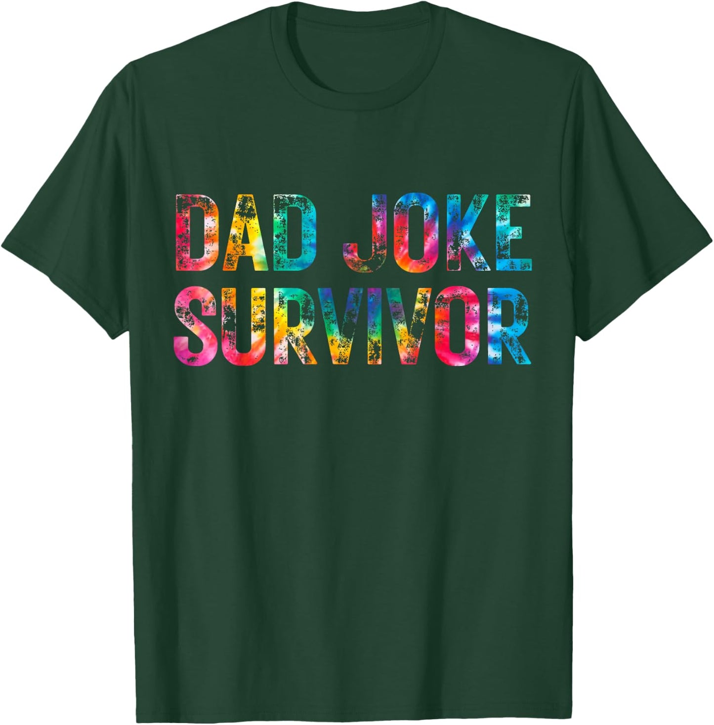 Kids Dad Joke Survivor Tie Dye Matching Father Son Dad Humor T-Shirt - T-Shirt | Forest
