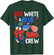 Red White Blue Nurse Crew Sunglasses 4th Of July Women Men T-Shirt - T-Shirt | Forest
