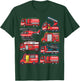 Types of Fire Truck Boys Toddlers Firefighter Trucks T-Shirt - T-Shirt | Forest