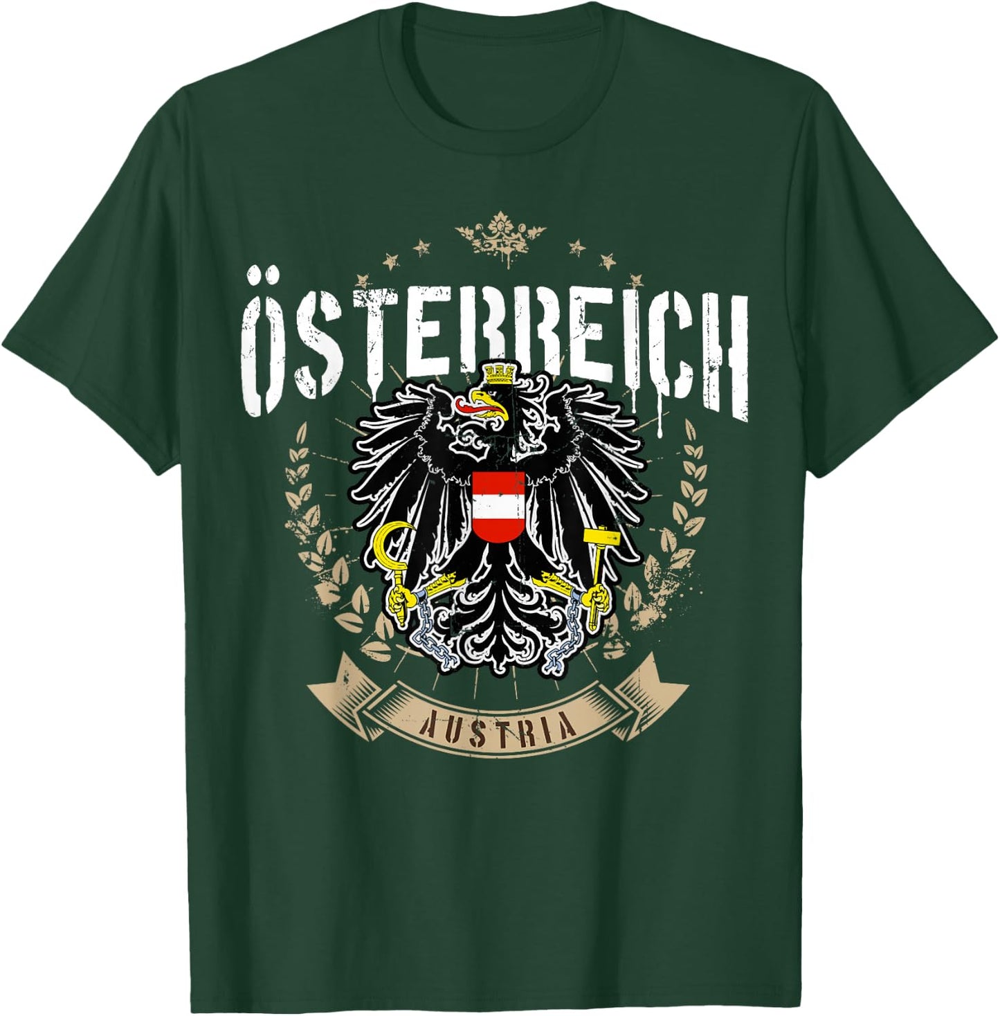 Austria Retro Eagle Coat of Arms Austria Men Women Children T-Shirt - T-Shirt | Forest