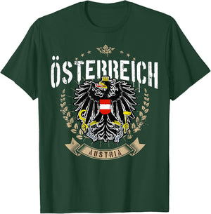 Austria Retro Eagle Coat of Arms Austria Men Women Children T-Shirt - T-Shirt | Forest