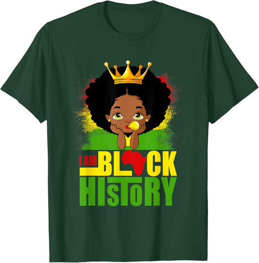 I Am Black History Month Melanin Girl BLM African American T-Shirt - T-Shirt | Forest