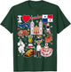 Panamanian hand drawn symbols, Panama map, cultural icons T-Shirt - T-Shirt | Forest