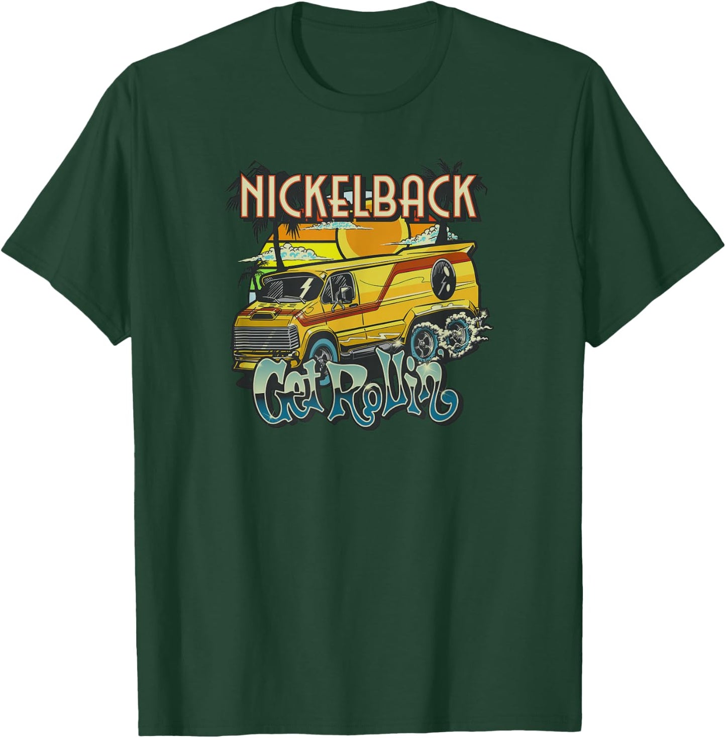 Nickelback Get Rollin' Cover (Blue) T-Shirt - T-Shirt | Forest