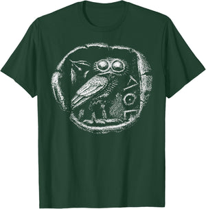 Athena Owl Ancient Greek Goddess Greek Mythology Mythologist T-Shirt - T-Shirt | Forest