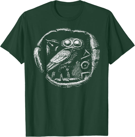 Athena Owl Ancient Greek Goddess Greek Mythology Mythologist T-Shirt - T-Shirt | Forest
