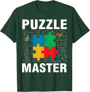 Funny Puzzle Master Jigsaw Puzzles Math Lover T-Shirt - T-Shirt | Forest