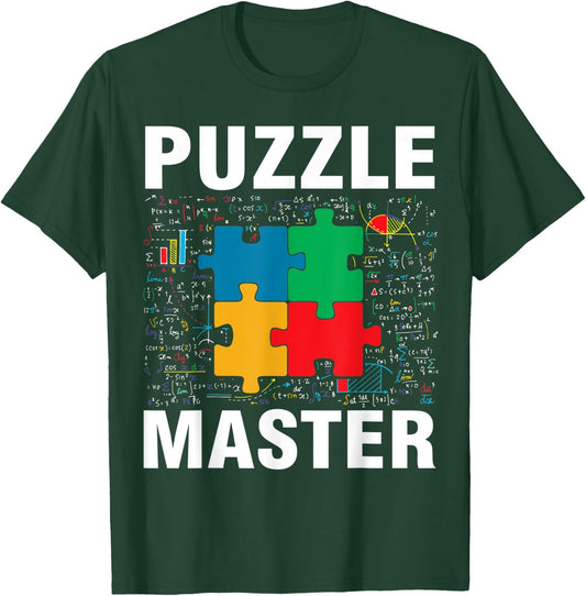 Funny Puzzle Master Jigsaw Puzzles Math Lover T-Shirt - T-Shirt | Forest