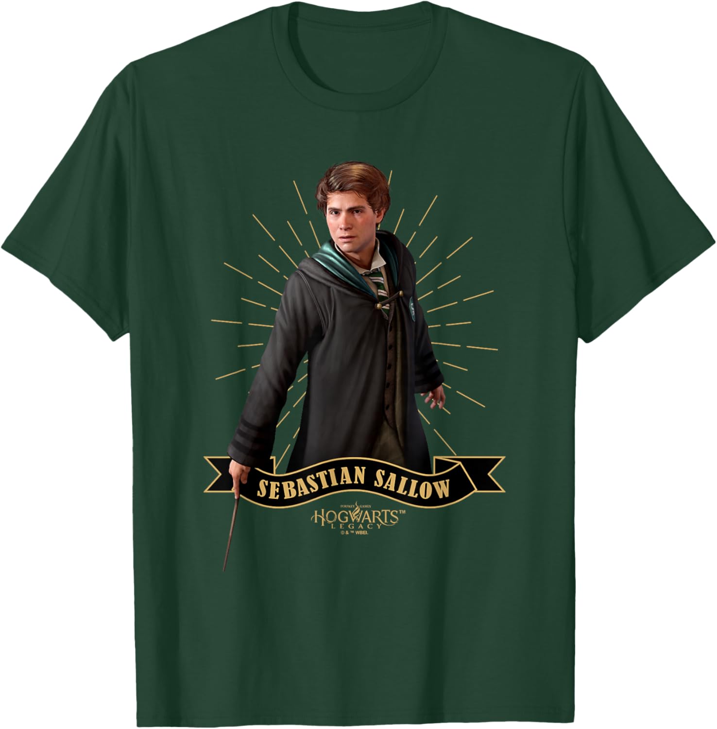 Harry Potter Hogwarts Legacy Sebastian Sallow Slytherin T-Shirt - T-Shirt | Forest