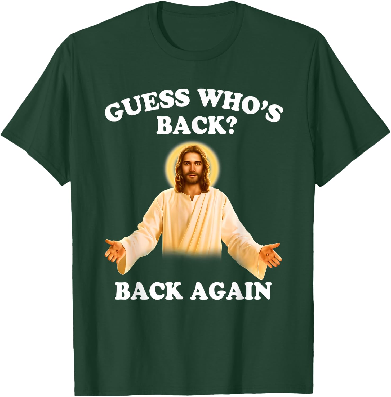 Guess Who's Back Back Again Happy Easter Jesus Christ T-Shirt - T-Shirt | Forest