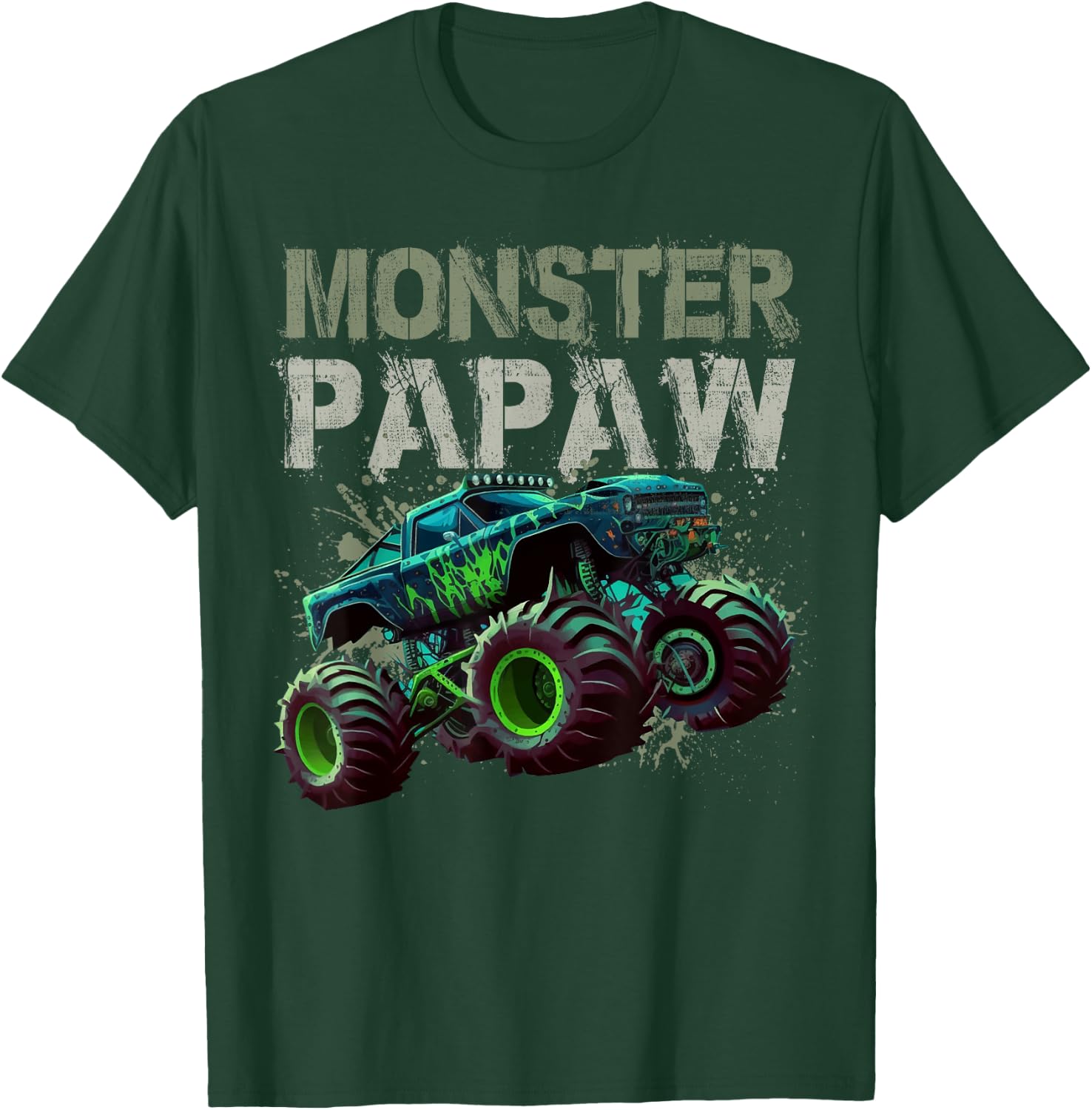 Monster Truck Papaw Family Matching Monster Truck Lovers T-Shirt - T-Shirt | Forest