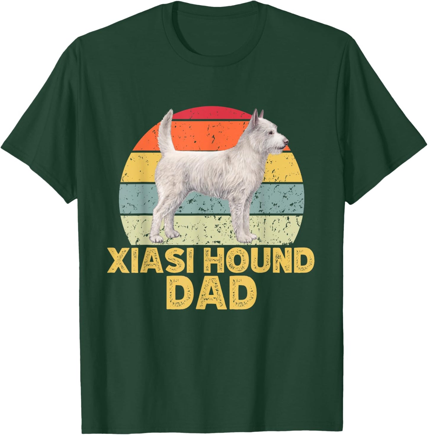 Xiasi Hound Dog Dad Retro Vintage Funny Dogs Lover & Owner T-Shirt - T-Shirt | Forest