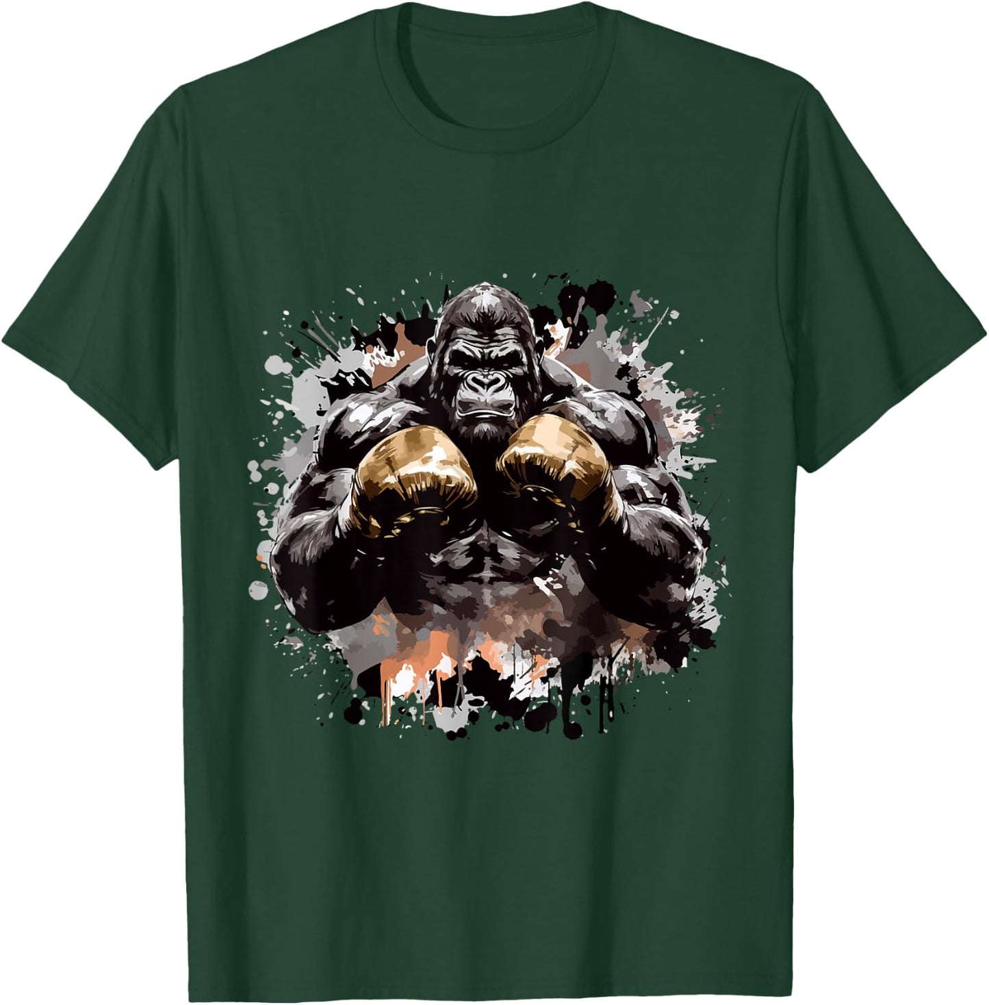 Ancient Motivation Inc Gorilla Boxing Champ | Boxer Fight Club MMA Fighter T-Shirt - T-Shirt | Forest