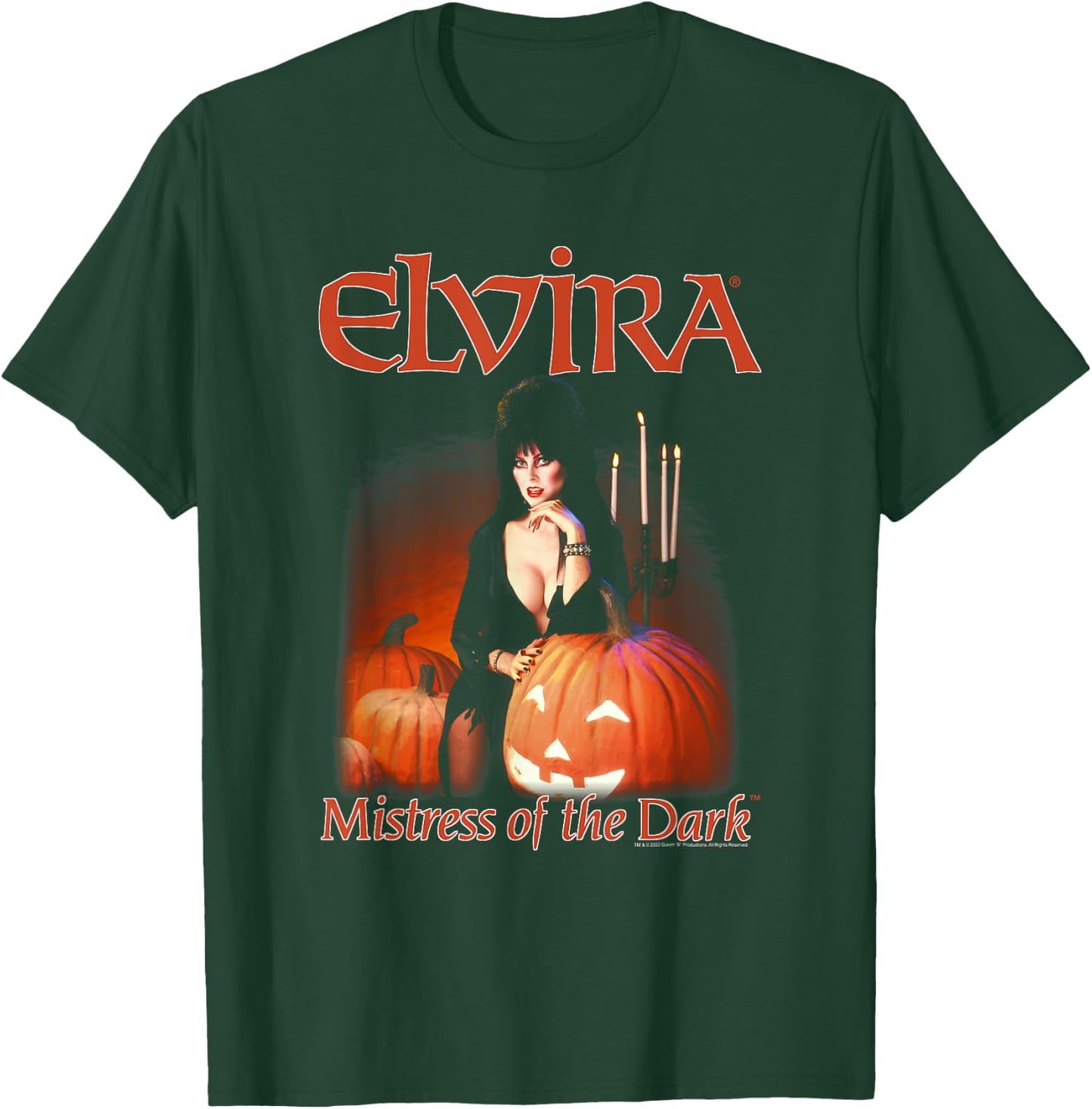 Elvira, Mistress of The Dark Pumpkin Halloween Horror T-Shirt - T-Shirt | Forest