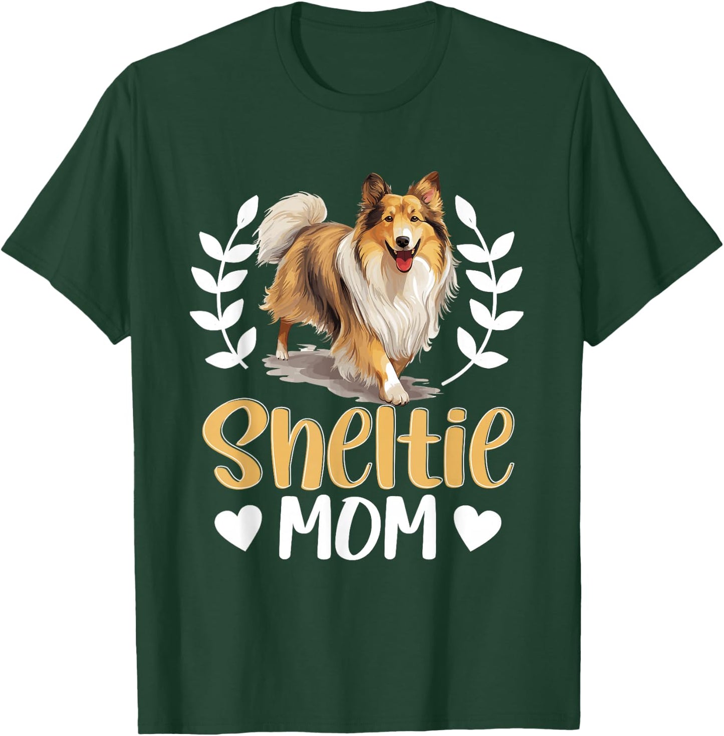 Shetland Sheepdog Dog Sheltie - Sheltie Mom T-Shirt - T-Shirt | Forest