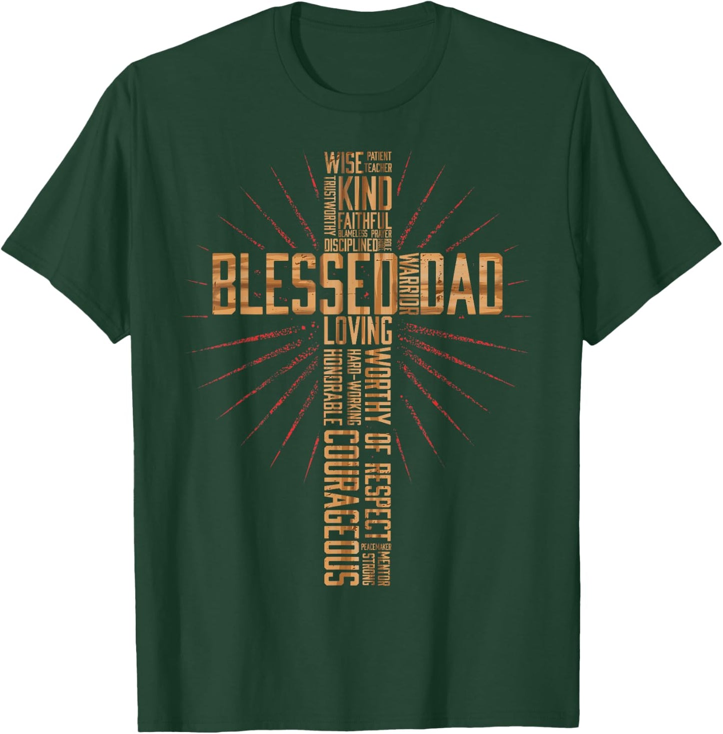 Father's Day Dad Husband Blessed Dad Christian T-Shirt - T-Shirt | Forest