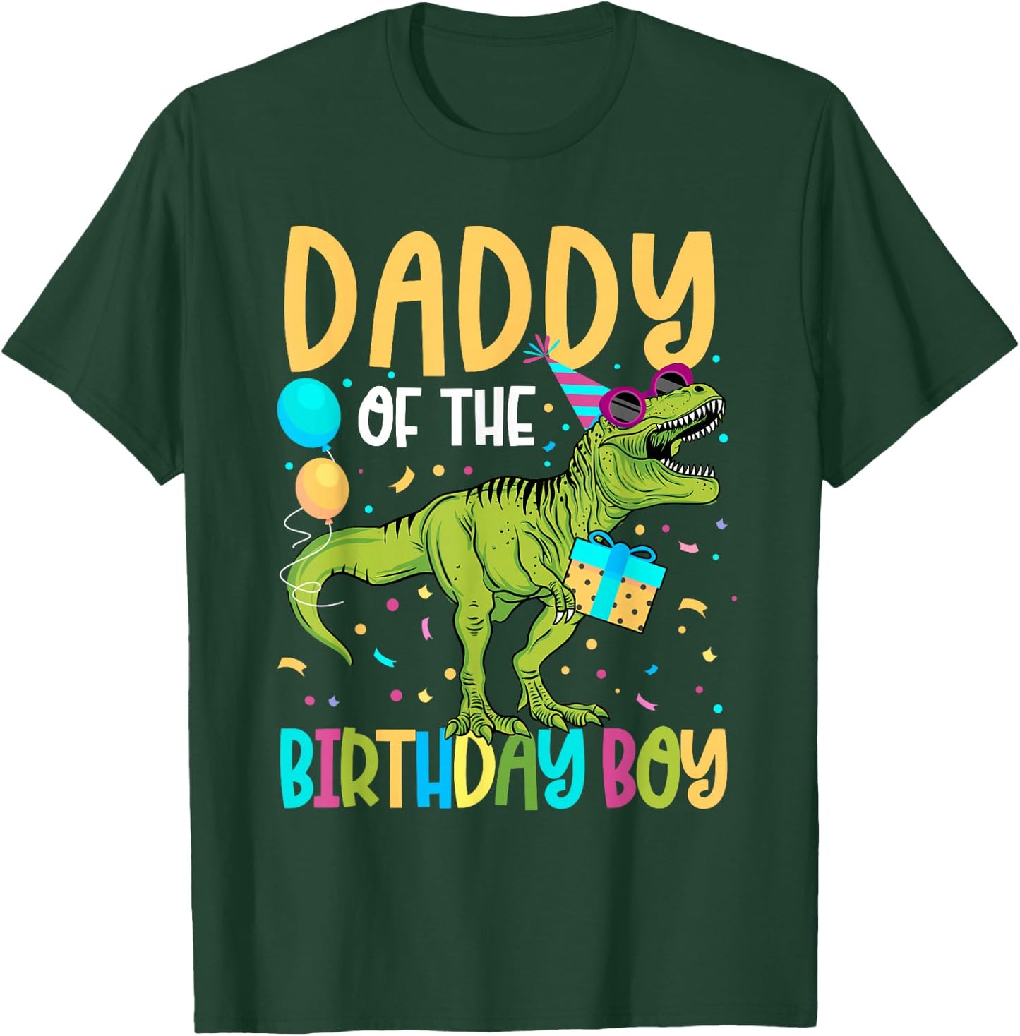 Daddy of The Birthday Boy Family Matching Dinosaur Squad T-Shirt - T-Shirt | Forest