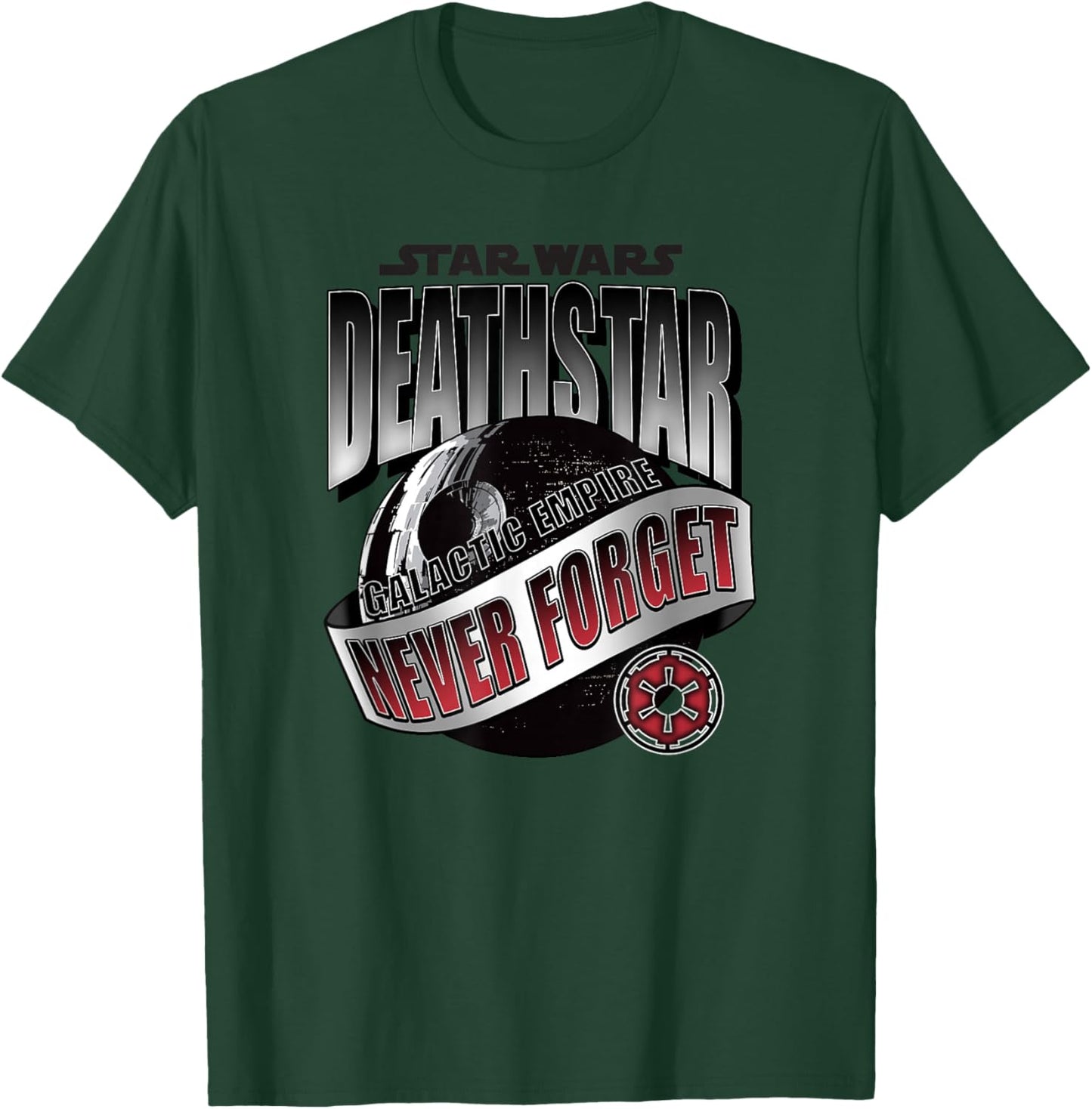 Star Wars Death Star Galactic Empire Never Forget T-Shirt - T-Shirt | Forest