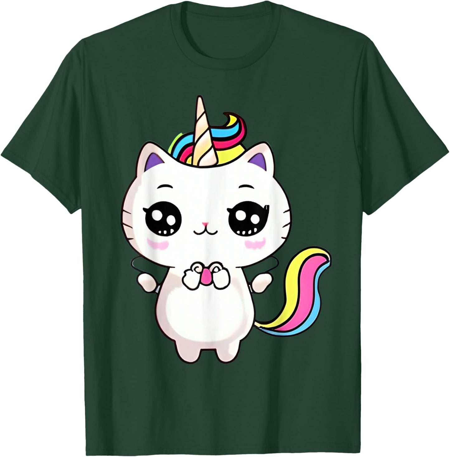 Caticorn Meowgical Rainbows shirt Cat Kittycorn Unicorn T-Shirt - T-Shirt | Forest