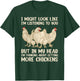 Funny Chicken Design Women Chicken Farmer Farming T-Shirt - T-Shirt | Forest