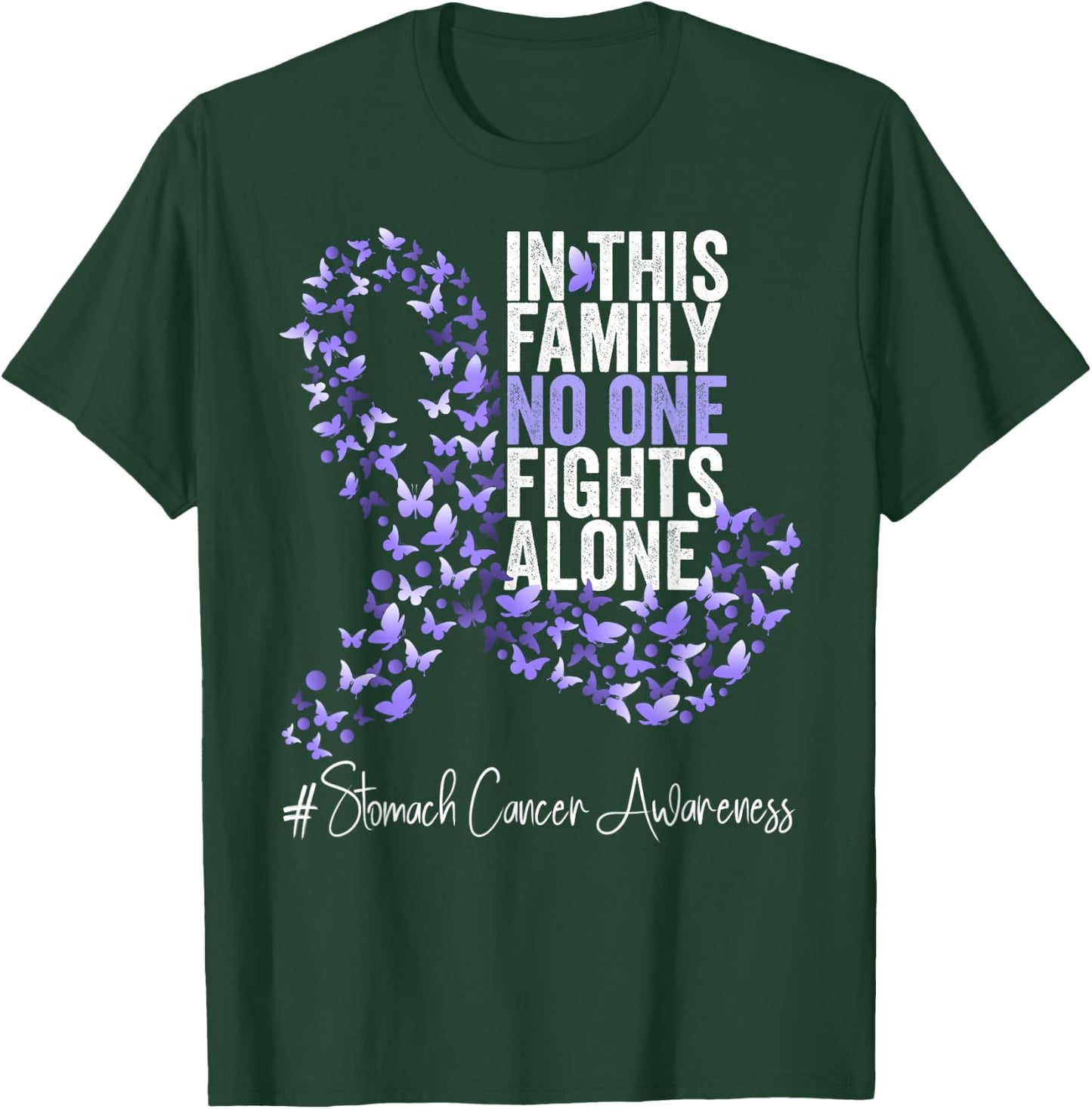 Stomach Cancer Awareness Month Periwinkle Ribbon T-Shirt - T-Shirt | Forest