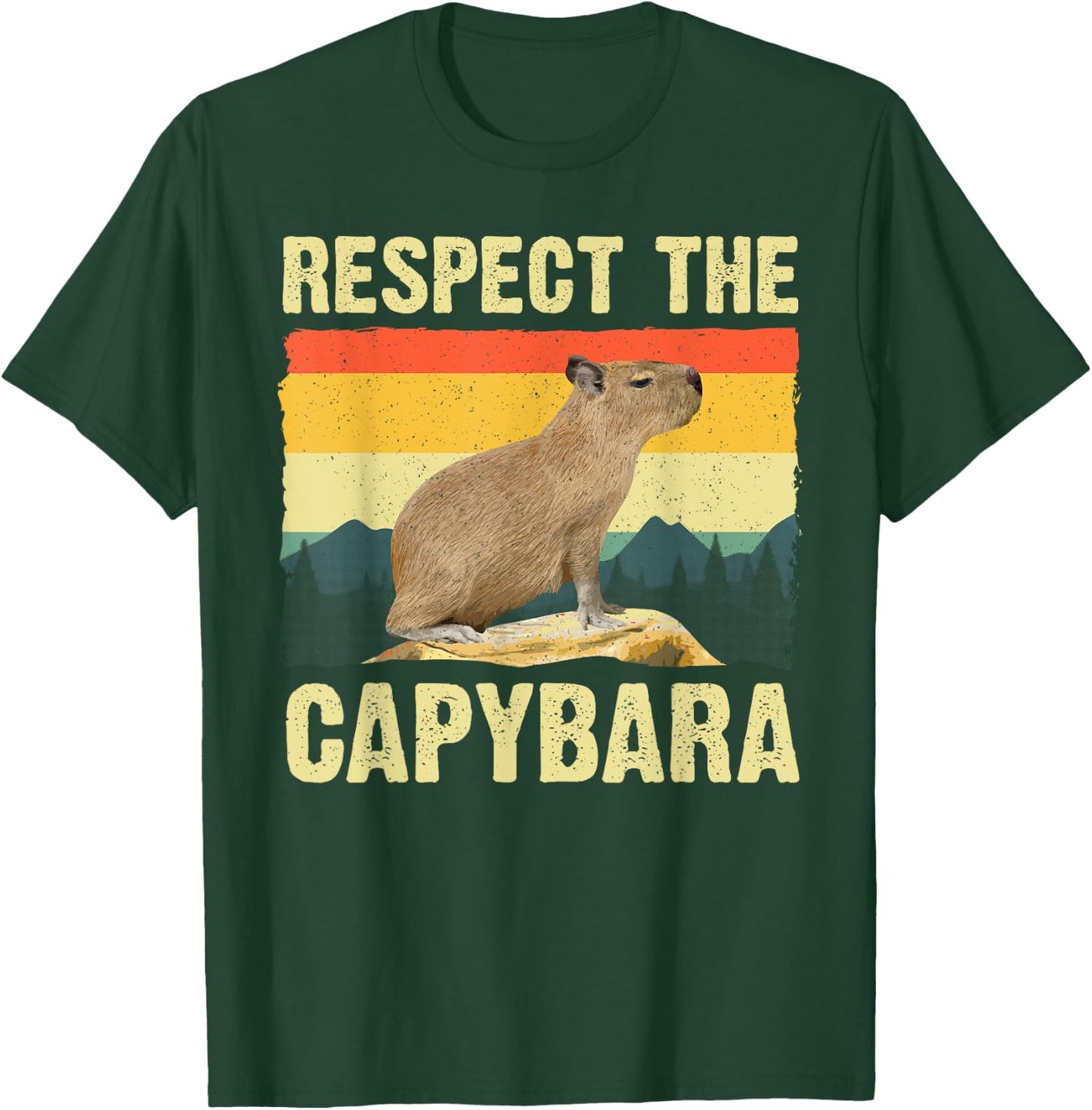 Capybara Art Women Kids Rodent Animal Lover Capybara T-Shirt - T-Shirt | Forest