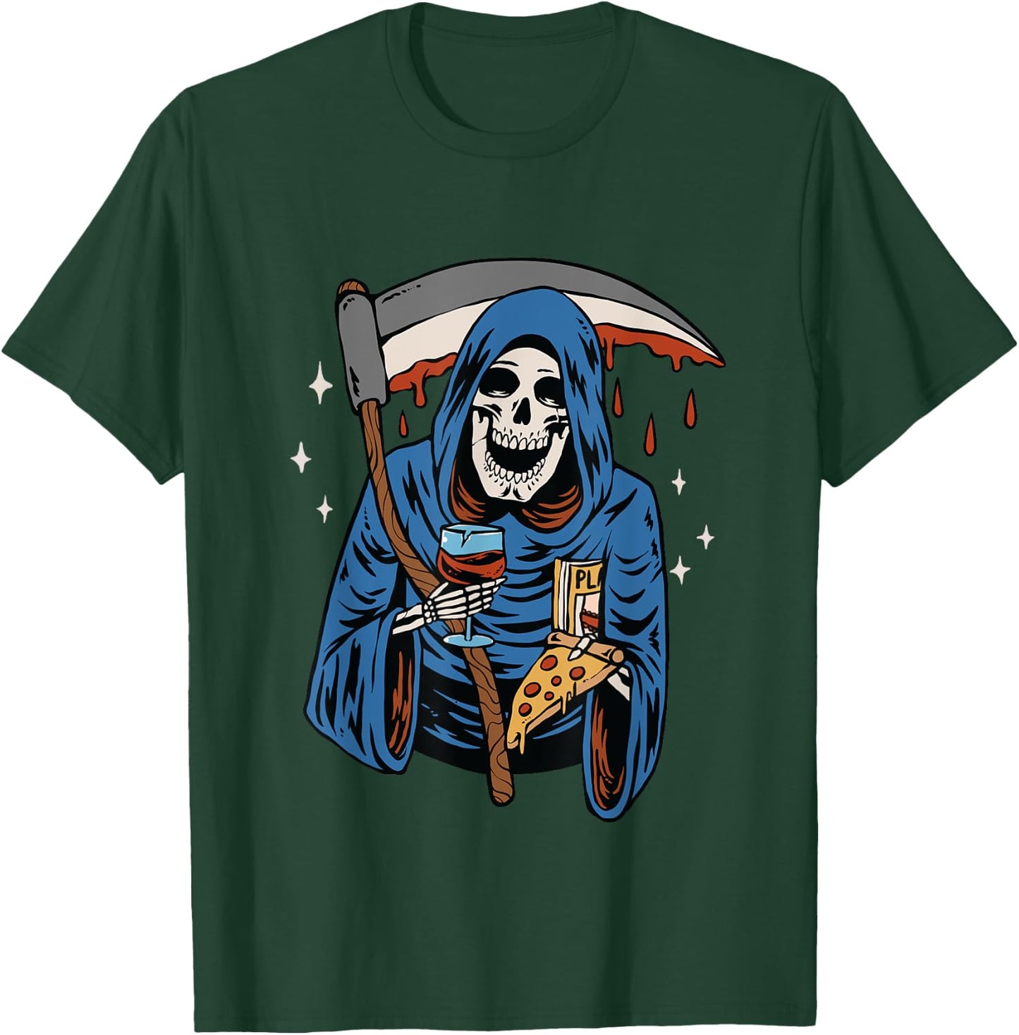 Grim Reaper American Traditional Tattoo Old School Flash T-Shirt - T-Shirt | Forest
