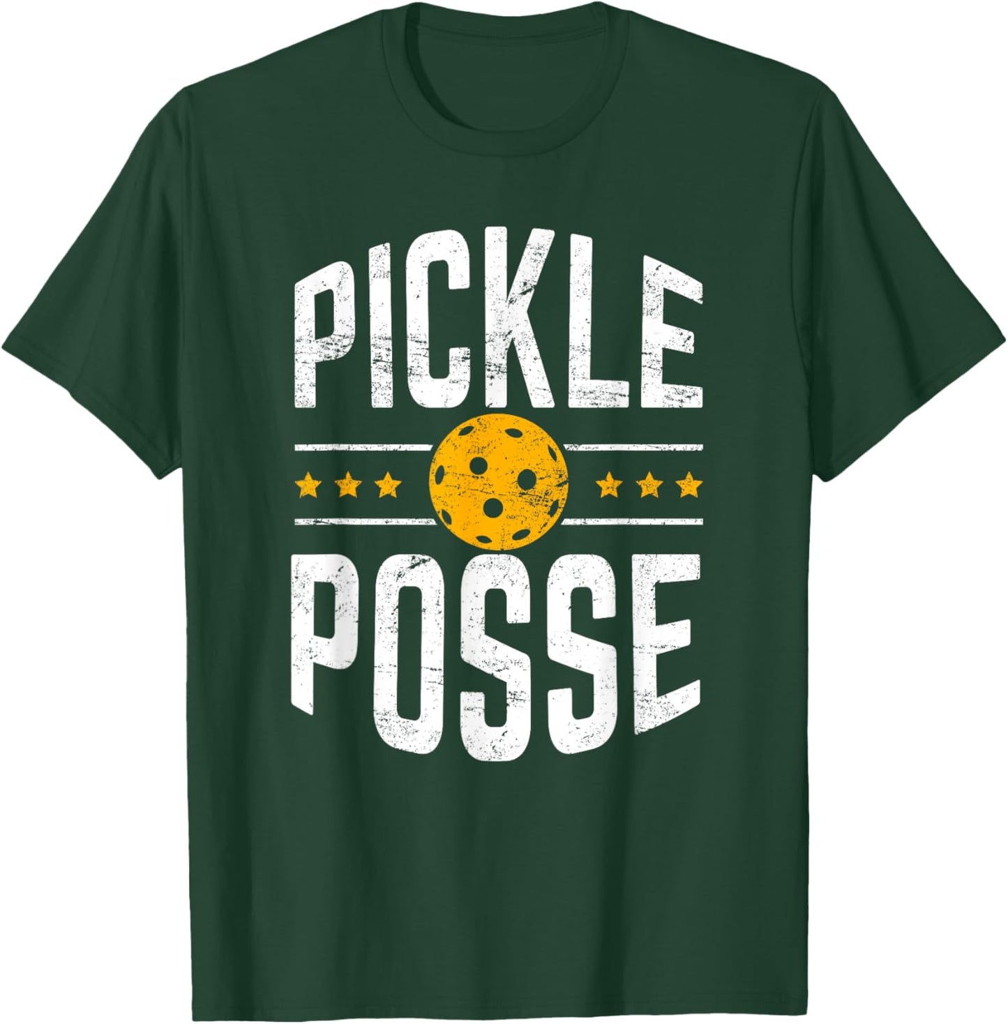 Pickle Posse Funny Pickleball Player Coach Team T-Shirt - T-Shirt | Forest