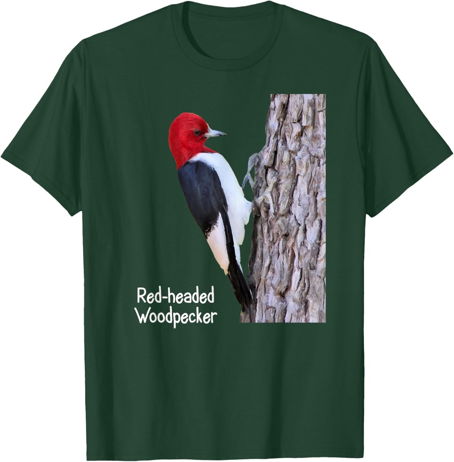 Red-headed Woodpecker Shirt Woodpecker Bird Ornithology T-Shirt - T-Shirt | Forest