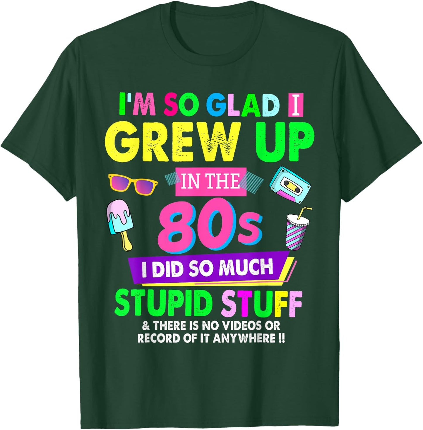 80s Design Rave Outfit & 80s Festival Costume T-Shirt - T-Shirt | Forest