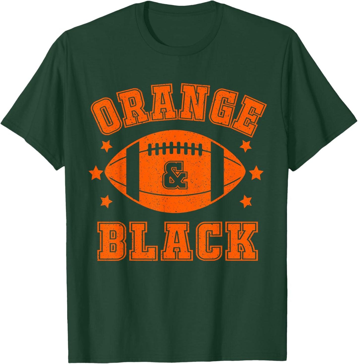 On Gameday Football We Wear Orange and Black School Spirit T-Shirt - T-Shirt | Forest