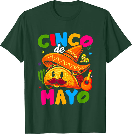 Cinco De Mayo Mexican Lets Fiesta 5 De Mayo Women Men T-Shirt - T-Shirt | Forest