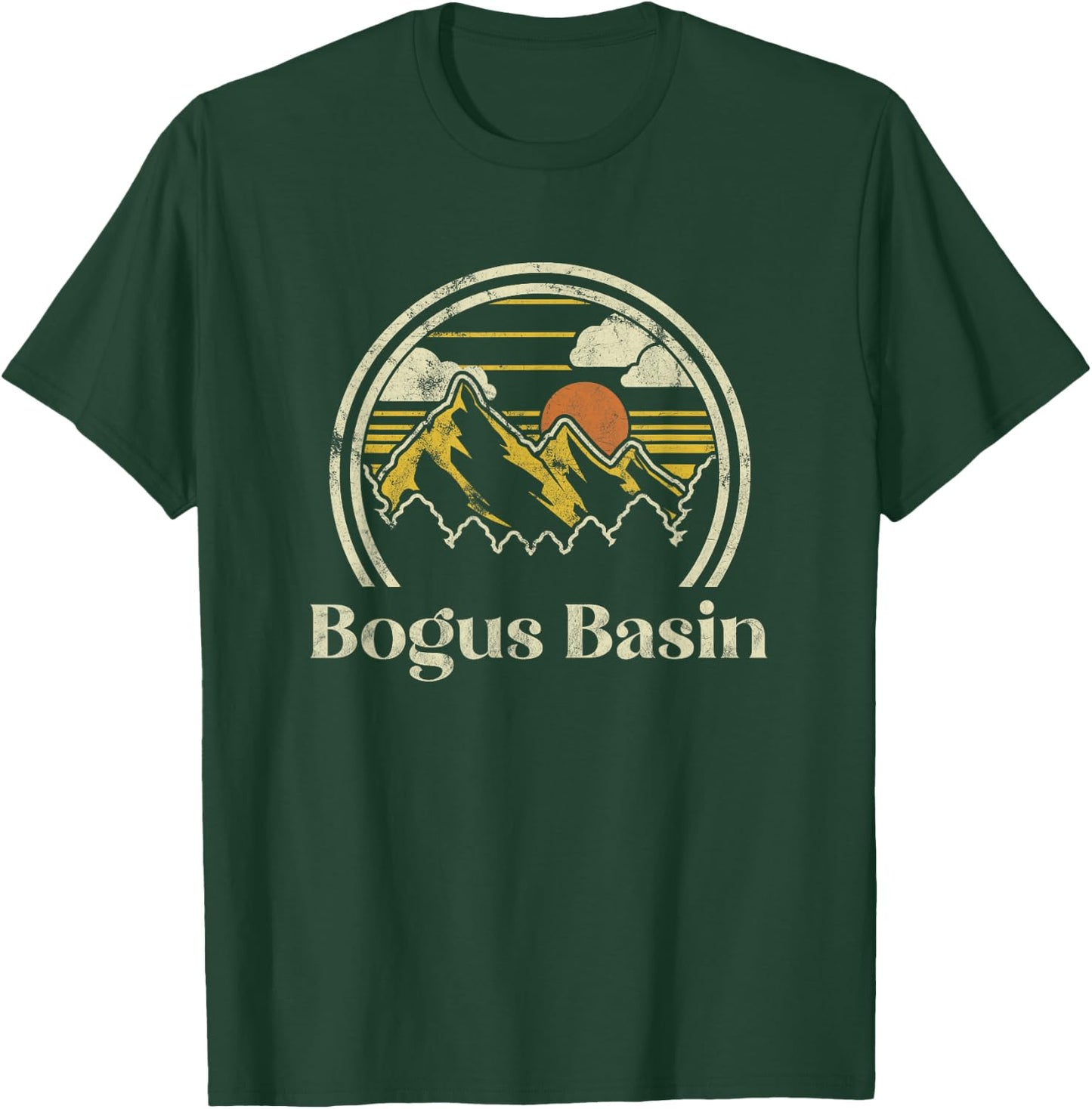 Bogus Basin Mountains Idaho Hiking Outdoors Retro T-Shirt - T-Shirt | Forest