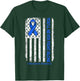 You'll Never fight Alone Flag Blue Colon Cancer Awareness T-Shirt - T-Shirt | Forest