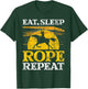 Eat Sleep Rope Repeat - Cowboy Header Heeler Roping Lover T-Shirt - T-Shirt | Forest