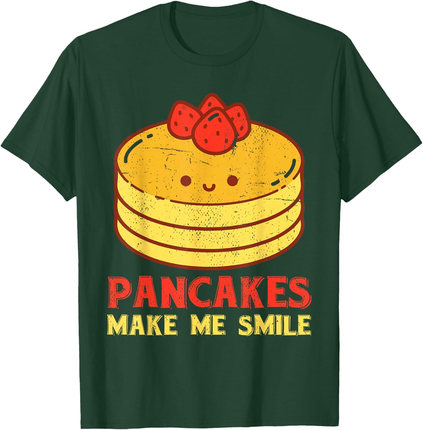 Cute Pancake Maker Breakfast Food Lover Kawaii Pancake T-Shirt - T-Shirt | Forest