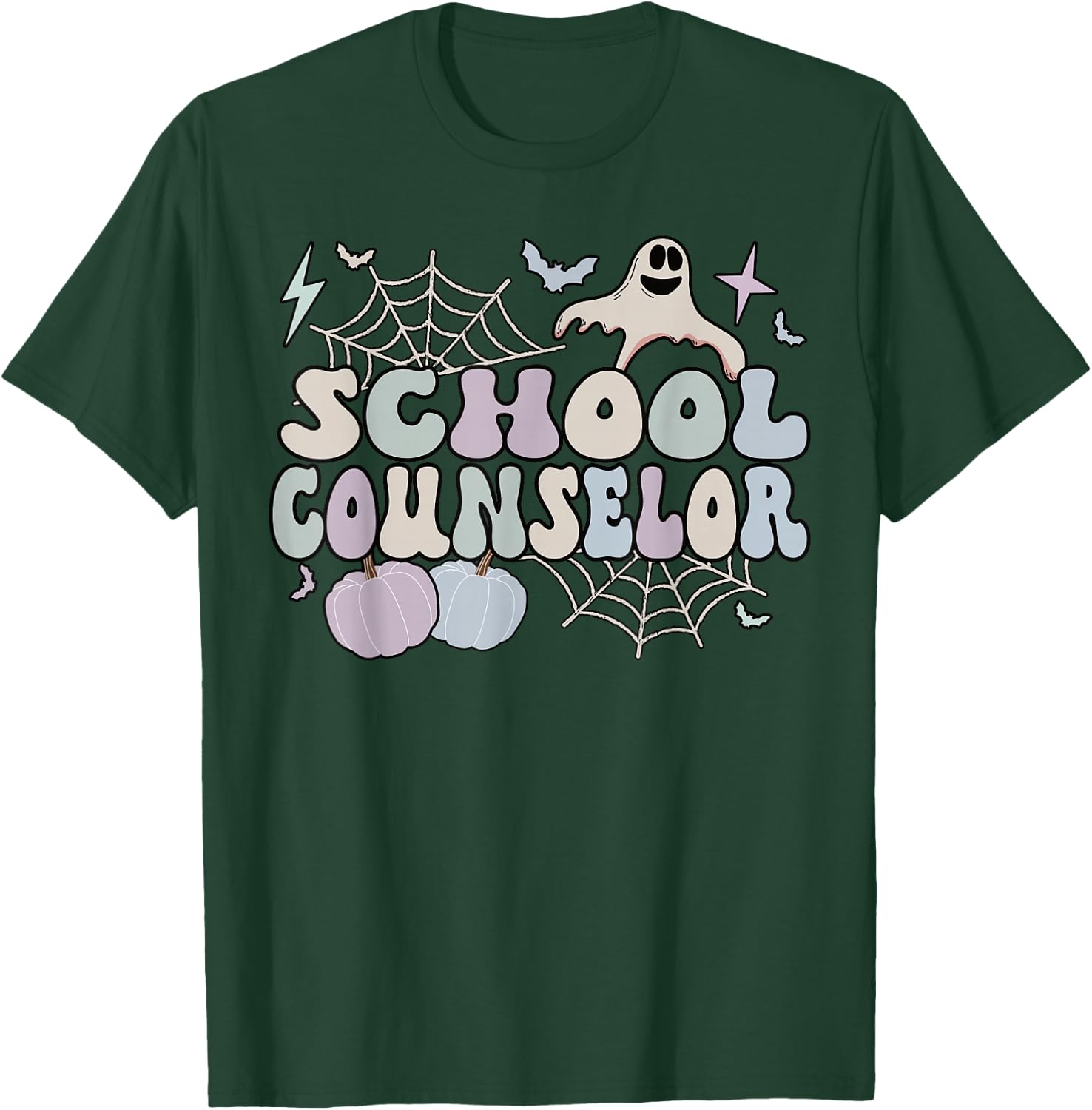 Spooky School Counselor Halloween School Counseling T-Shirt - T-Shirt | Forest