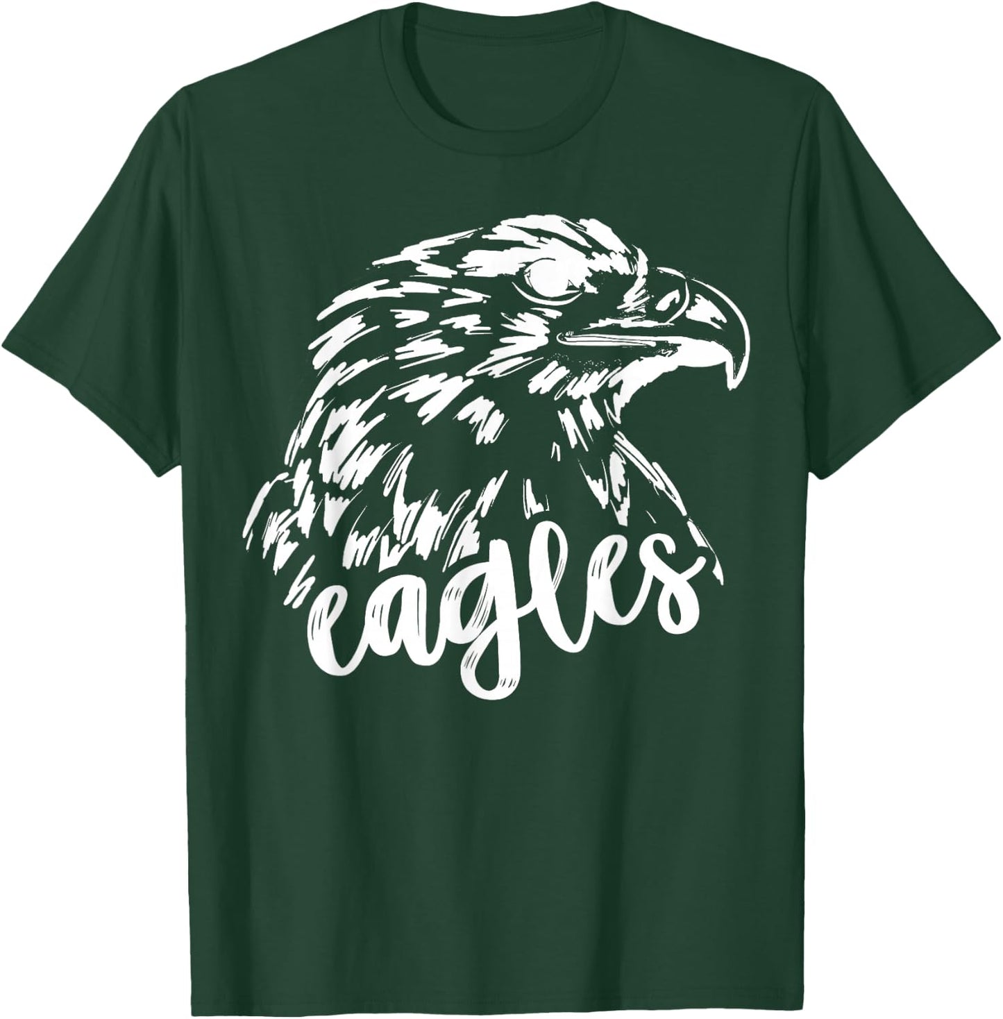 Retro Eagles Mascot, School Spirit, Eagle Sports T-Shirt - T-Shirt | Forest