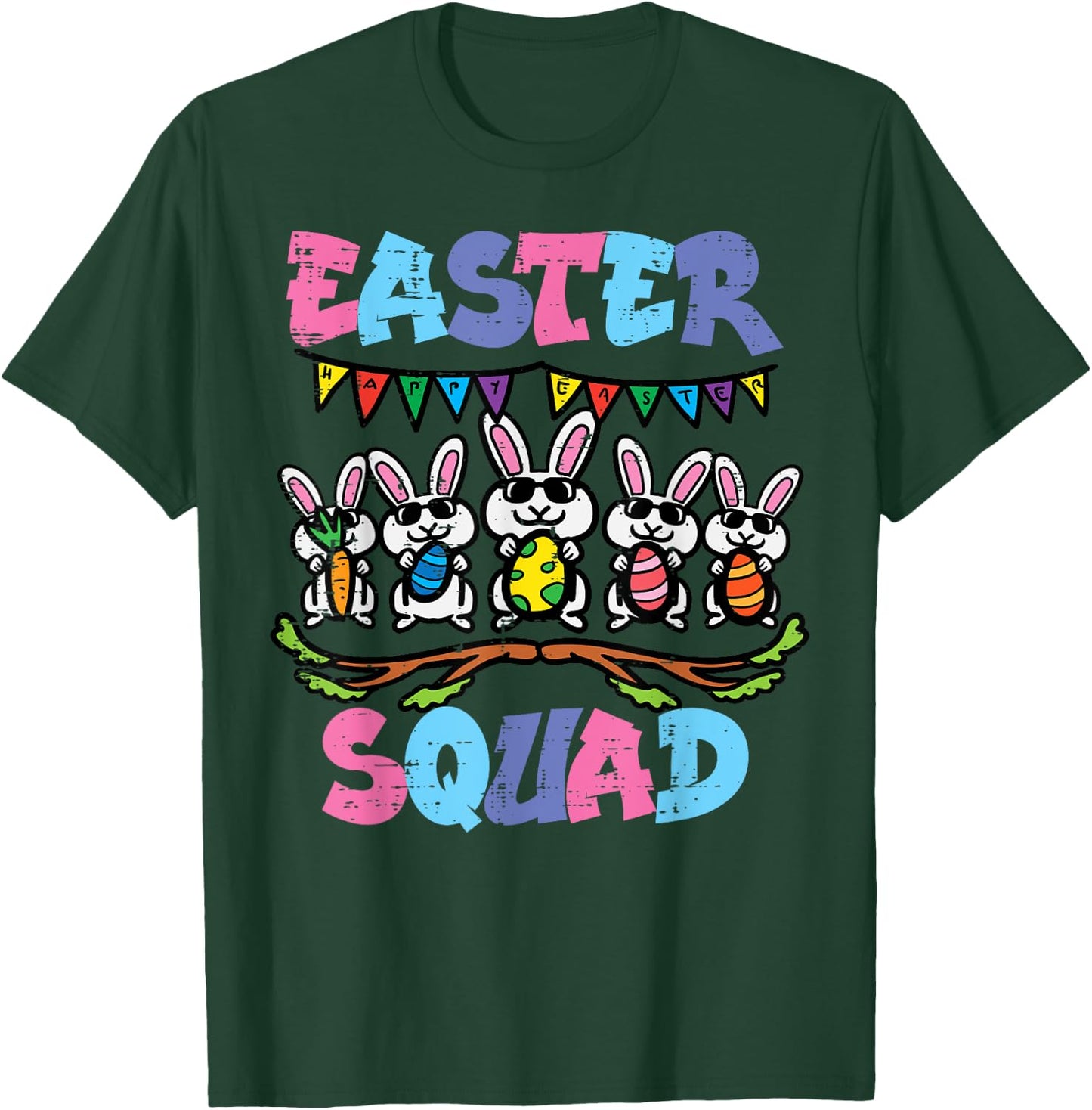 Easter Squad Bunnies Family Matching Men Women Kids Youth T-Shirt - T-Shirt | Forest
