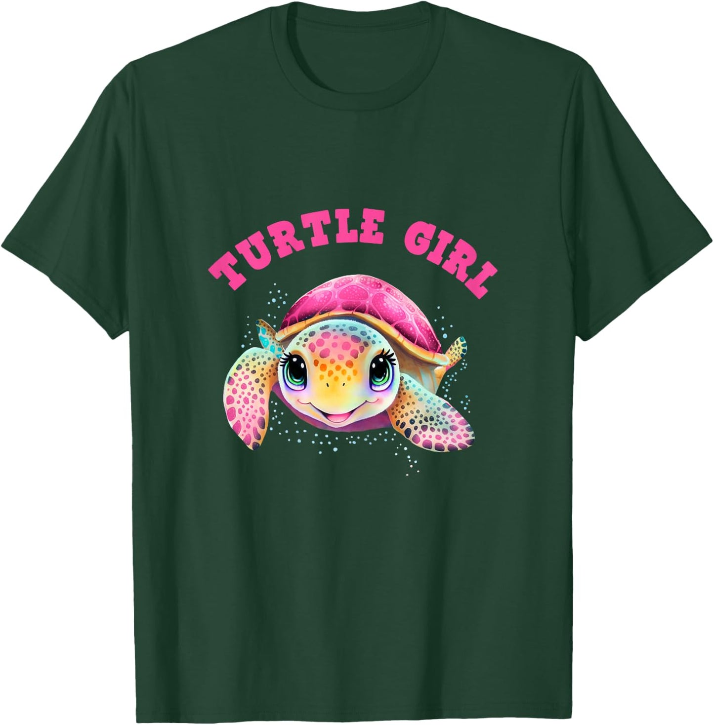 Turtle Girl, Earth Day Outfit for Girls, Girl's Turtle T-Shirt - T-Shirt | Forest