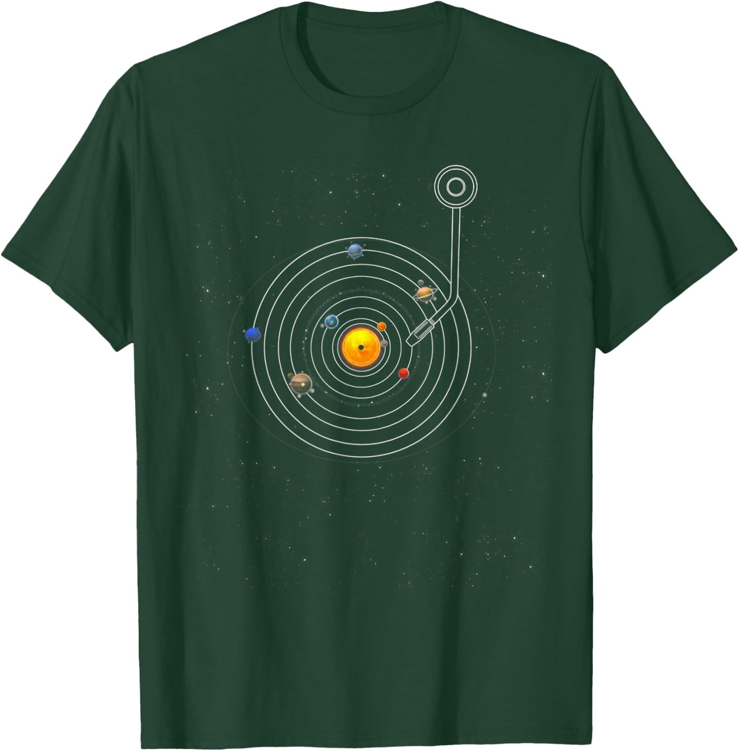 Solar System Vinyl Record T-Shirt - T-Shirt | Forest