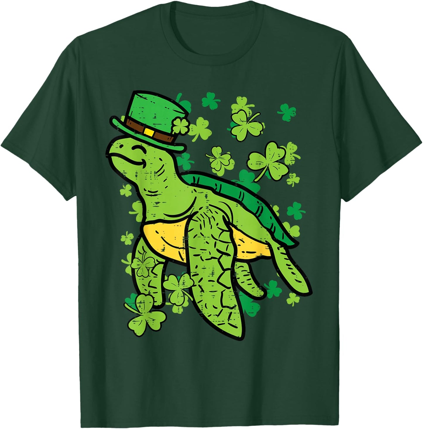 St Patricks Day Irish Turtle Saint Paddys Men Women Kids T-Shirt - T-Shirt | Forest