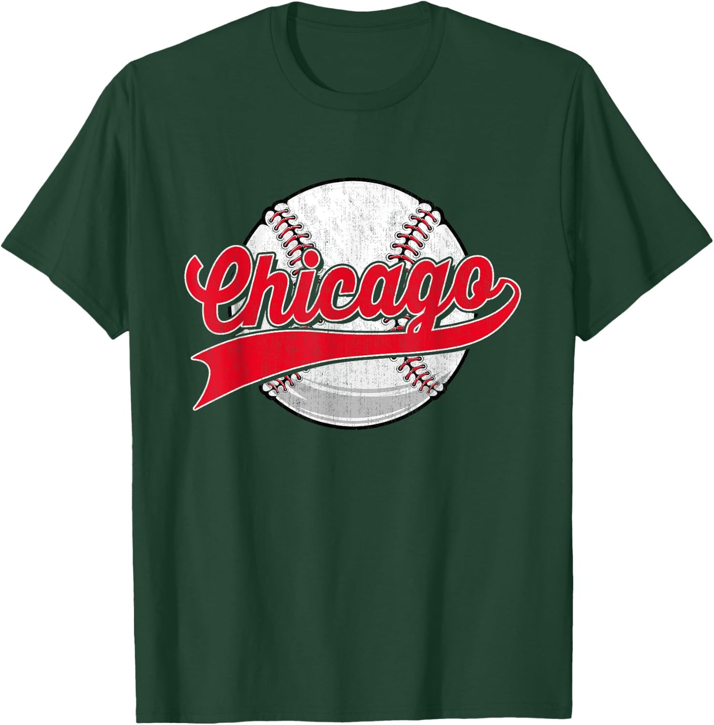 Vintage Chicago Baseball Lover Players Women T-Shirt - T-Shirt | Forest